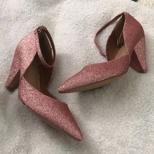 NWB Pink Glitter Heels ASOS